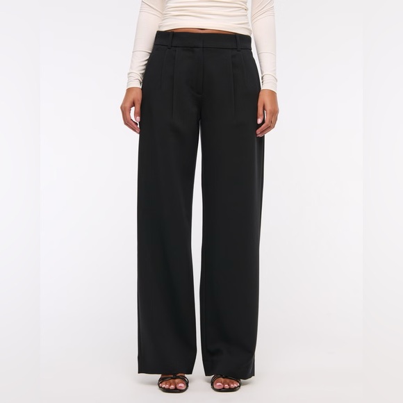 Abercrombie and Fitch Sloane Pleated Trouser Wide Leg Pants 6 Reg